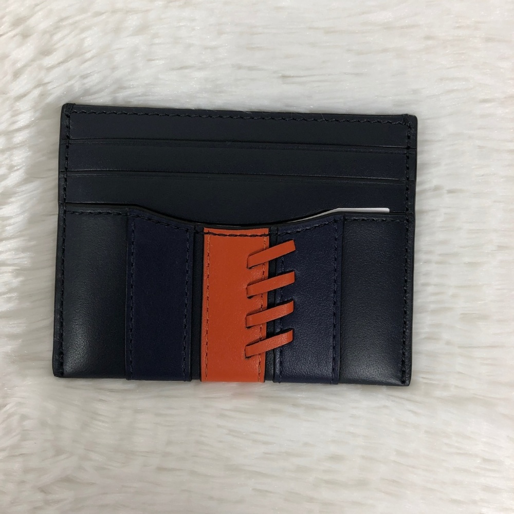 2xHP🥳Coach Slim Card Case w Baseball Stitch NWT